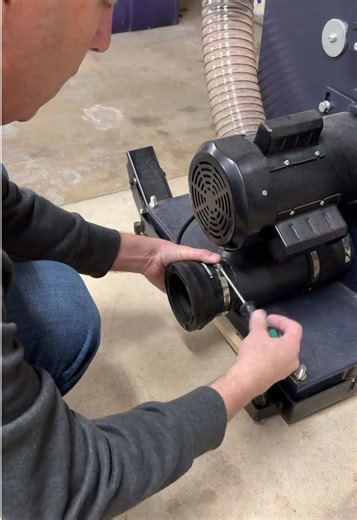 Today I am adding a Lightning Lock connector from Carbon Method to my Harvey Ambassador C14 bandsaw. This will let me quickly connect a dust collection hose to the bandsaw without having to worry that it will fall out of the connection. These quick connect fittings use super strong magnets to self align and the swivel built into each side of the fitting helps to keep your hoses from getting twisted. Save 10% on Carbon Method by using my link in the affiliate section of my bio link! @CarbonMethod