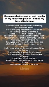 Recovering from Destructive Relationships is a Journey, Not a Quick Fix. That's why Liven is designed with science-backed techniques to guide you every step of the way. Take a free quiz, uncover your relationship patterns, and start your recovering journey today!! | Liven: Self-Discovery Community