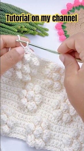TUTORIAL HERE! 👆 Learn how to crochet this beautiful popcorn flower blanket pattern