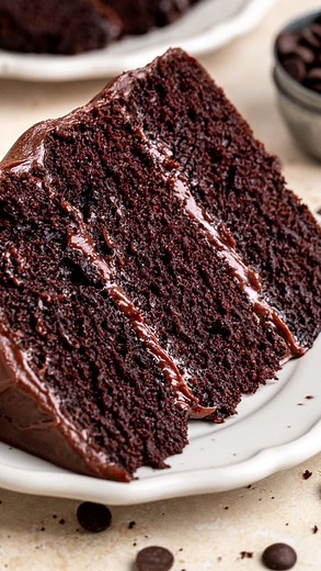 Julie Marie | easy recipes for home bakers on Instagram: "Chocolate Fudge Cake 🤎 Three layers of moist chocolate cake sandwiched together with smooth chocolate fudge frosting! Find the recipe on my website juliemarieeats.com or Google ‘Julie Marie Eats Chocolate Fudge Cake’ #chocolatecake #chocolatefudge #chocolatefudgecake"