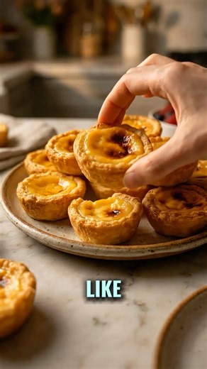 Easy Chinese Egg Tarts at Home 🥮 #EggTarts #EasyDesserts #BakingAtHome