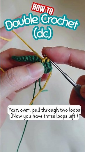 How to Crochet: Make a Double Crochet (dc) | CrochetWorm #crochetworm #doublecrochet