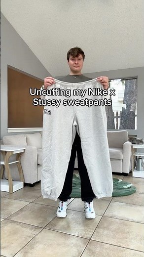 Uncuffing My Nike x Stussy Sweatpants #shorts