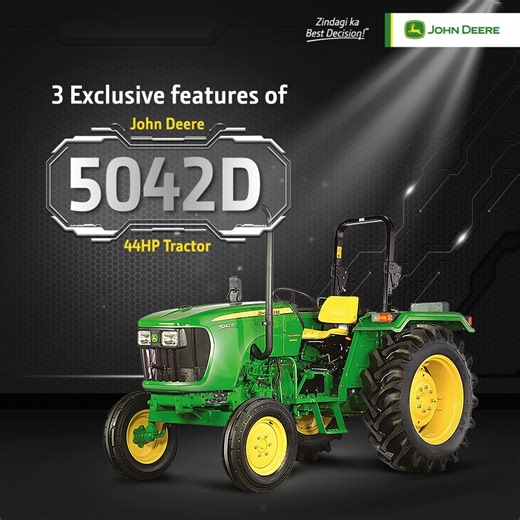 25K views · 740 reactions | Unleash the power of efficiency with our multi-feature tractor. To know more about 5042D tractor, visit John Deere India website today! | John Deere | Facebook