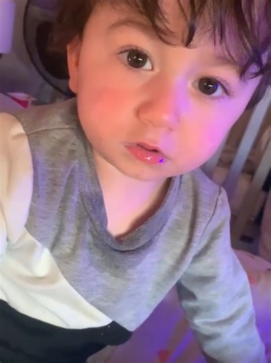 My boy swearing without realising 😂 I miss this age 🥺#family #babytalk #swearing #boymom