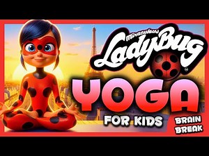🐞LADYBUG YOGA for Kids! 🧘‍♀️ Fun Brain Break on the Rooftops of Paris!🇫🇷🗼