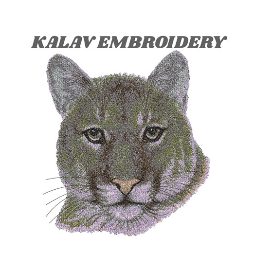 Wild Cat Portrait Embroidery Pattern - Mountain Lion Machine File , Realistic Cougar Head Embroidery Design , Instant Download - Etsy