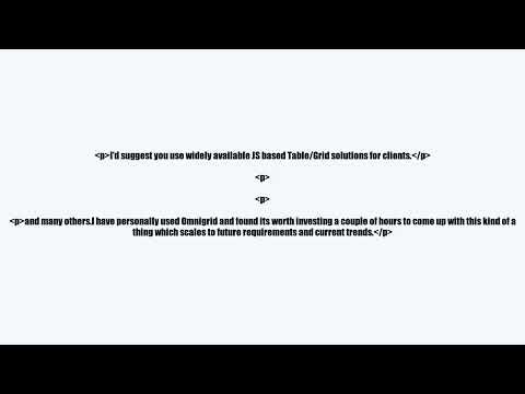 How to Split Table nicely in JSP