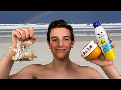 ASMR Guy at the Beach Pampers You (you're sunburnt)