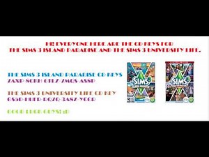 The Sims 3 Island Paradise and University Life (CD Keys)