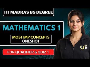 Mathematics 1 in ONE SHOT | All Concepts Covered | Jan26 Qualifier/Quiz 1| IIT MADRAS BS