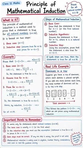 Principle of Mathematical Induction | Class 11 Maths | Easy Explanation #shorts