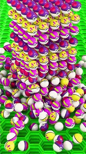 Poké Balls Falling Into Grid 🟢