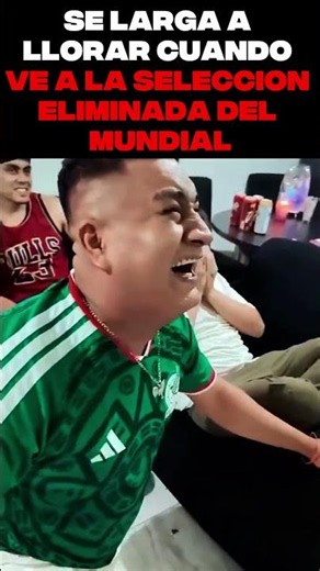 Mira desgarrador llanto de este mexicano al ver al Tri eliminado #shorts