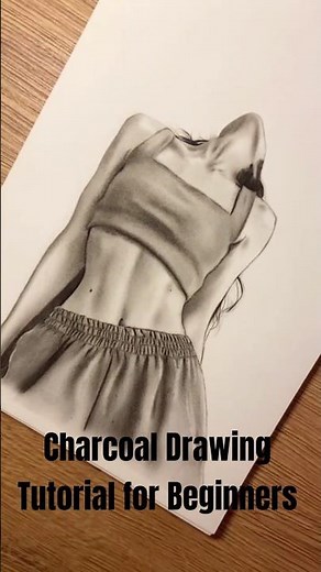 Charcoal Drawing Tutorial for Beginners | Step-by-Step Shading & Sketching #shorts