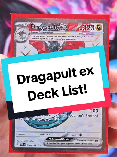 Dragapult ex deck list! #PokemonTCG #PokemonCards #Dragapultex #Decklist #JKCollect