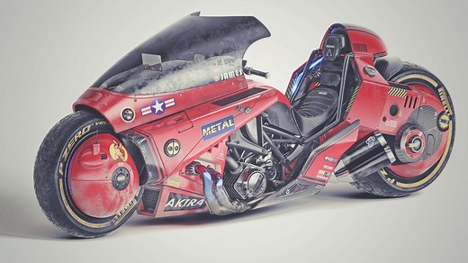 This Akira Motorcycle Concept by James Qiu Is Fire