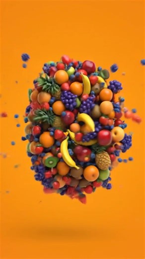 Lots of Fruits Form Into D! #animation #education