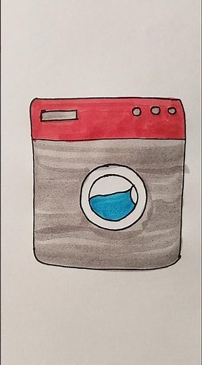 Washing Machine Easy Drawing For Kids #washingmachine #kidstvforfun #trending #shorts #viralshorts