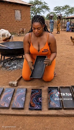 This Lady molds tiles from old cassettes. Why?! Watch till the end ♻️📼😳 #fypシ゚ #viralreels #recycling #DIY #handmadecraft