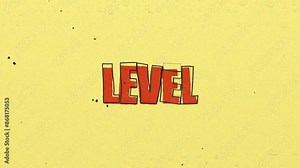 Level Typography Letter Animation, Level Logo Animation, Level Text Animation Effects Video Stock Video