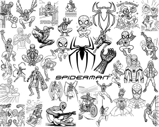 Spider-man SVG Bundle | 38 Files – Web Hero Superhero City Action Files More PNG   SVG | Instant Download for Cricut and Silhouette - Etsy