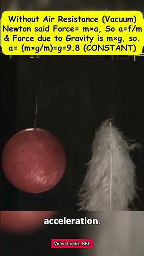 In a vacuum, with no air resistance, all objects fall at the same rate regardless of their mass.