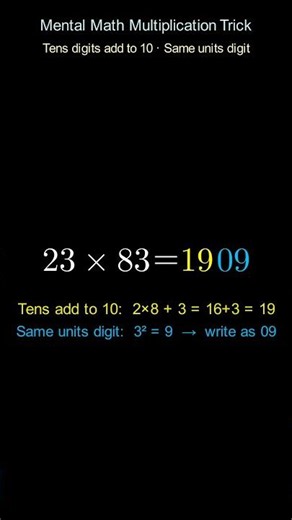 Can You Multiply These in Your Head? 🧠 The 2-Step Trick#mathshorts