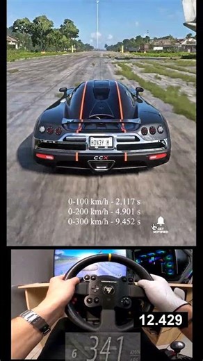 #1990 '06 Koenigsegg CCX Full Throttle to 400 KMH Acceleration #shorts