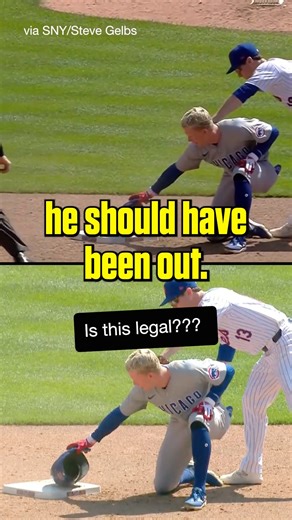 PCA used his helmet to stay on the bag. However, MLB says it was an illegal maneuver. (report from Steve Gelbs/SNY) | CBS Sports MLB