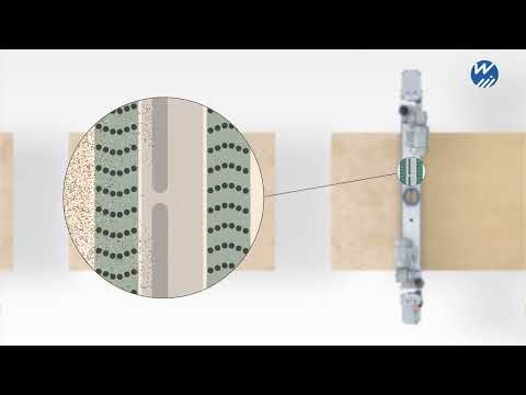 Cleaning MDF boards after calibration grinding - Fox® Panel Cleaner