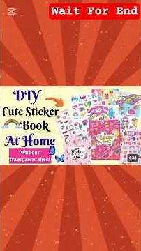 Diy Cute Sticker book | Homemade Sticker book | How to Make a sticker book at home