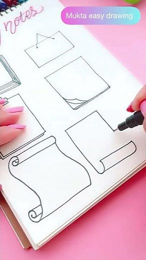 💜💖Sticky notes decorations idea #shorts #art #youtubeshorts