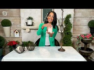 Garden Reflections Hanging Lotus Flowers with Outdoor Candles on QVC