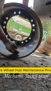 Truck Wheel Hub Maintenance Process #mechanic #mechanicjack #wheelhub #maintenance | Mechanic Jack's team