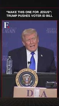 #FirstpostNews: “Make This One for Jesus”: Trump Pushes Voter ID Bill Amid Shutdown