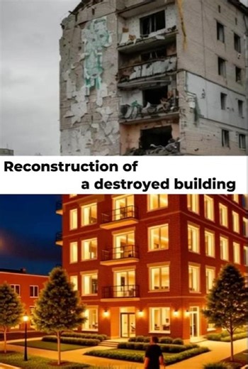 Skyscraper Reconstruction Timelapse: Controlled Demolition to Modern Brick Architecture