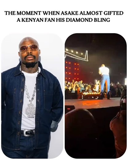 Nairobi_Juice on Instagram: "The Moment when Asake almost gifted a Kenyan fan his Diamond Bling"