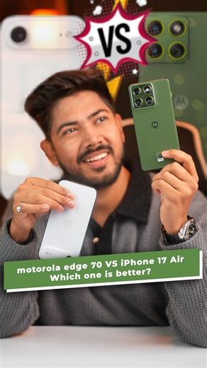 Mohit Verma on Instagram: "Motorola Edge 70 vs iPhone Air - Which is more Value for Money? #MotorolaEdge70 #iPhoneAir #ThinDoneRight #Apple #slimyetuncompromised"