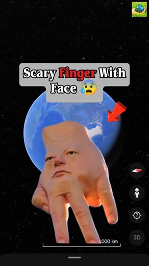 😱 I found a Scary Finger With Face in Real Life On Google Earth! #shorts #googleearth #viral