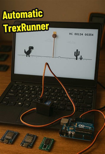 Automatic T-Rex Runner Project with Arduino