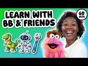 Learn with BB - Dinosaurs, Robots & Tools - Videos for Toddlers - Colors, Counting & Shapes