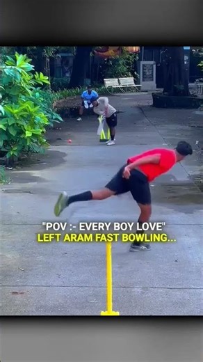 #cricket left arm fast bowling #sports