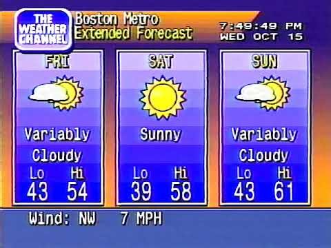 The Weather Channel Saugus, MA Local Forecast 10/15/97