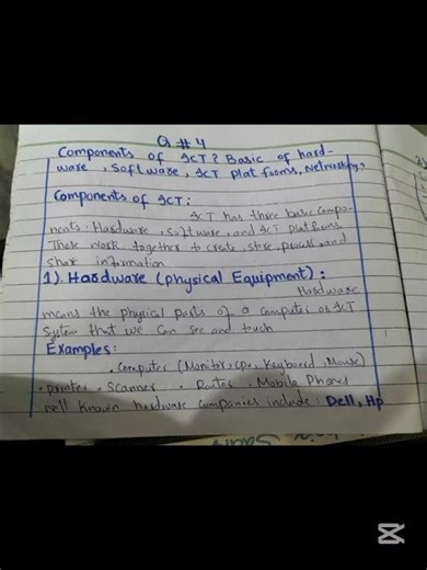 components of ict software hardware and types of software system software and application software