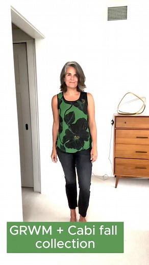 I’m so excited to be sharing this new fall outfit with you. I’m wearing the cabi fall collection and it’s so easy to style. Here’s what we’ve got: 💚Tahiti Top (I’m wearing a small) $84 💚High-Low Crop jean (I’m wearing a 2) $142 💚Ornament Belt (m) $139 💚Fable Necklace $89 💚Fable Earrings $54 Paired with a bag from Clare V and Cobb Hill Shoes My favorite piece is the top. It’s such a pretty print and the length is perfect. Follow my shop @momtrends on the @shop.LTK app to shop this post and g