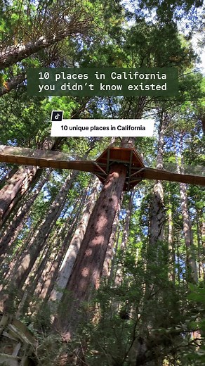 10 unique and fun places in California that you might have never heard of! 📍 Trees of Mystery – A redwoods attraction in Klamath with a suspension bridge walk through the forest canopy and a gondola ride. 📍 Trona Pinnacles – Over 500 unusual rock spires in the Mojave Desert formed by ancient lake minerals. 📍 Sunburst Railbikes – Electric-powered railbikes in Santa Paula that take you through citrus groves and farmland. 📍 Breckenridge Mountain – A remote peak in Kern County with scenic rollin