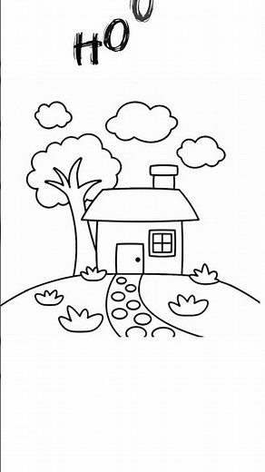 Let's Color a 🏠🏡#art #drawing #painting #coloring #house #housemusic