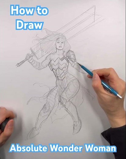 How to Draw Absolute Wonder Woman #frankchoartist #wonderwoman #absolutewonderwoman #drawing #sketch