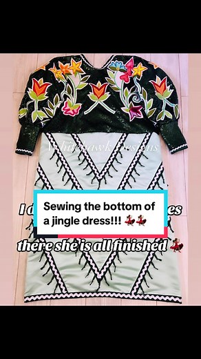 Creating the bottom of a jingle dress is probably my favorite part ❤️ #sewing #indigenoustiktok #jingledress #powwow #sew